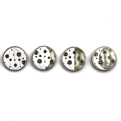 The Moon Phases Glowing Lapel Pin Set